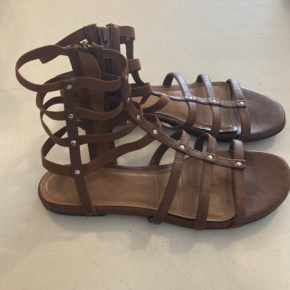 Stretchy Strap Ankle Sandals - Picture 4 of 10